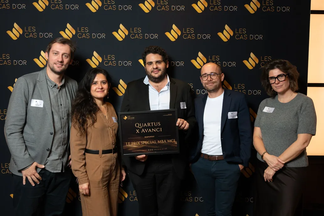 L'équipe Avanci reçoit le Cas d'Or du meilleur dispositif de Prospection